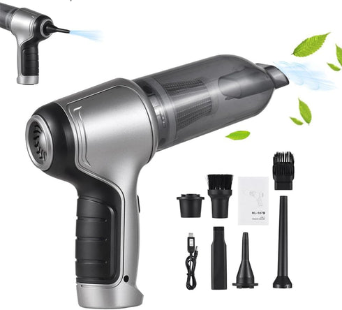 Cordless Handheld Car Vacuum Cleaner, 19000PA Rechargeable Mini Vacuum and Blower, 3-in-1 Powerful Suction, Washable