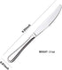 Dinner knife 4 Pieces Stainless Steel Butter Knife Set, Silver by HISSF