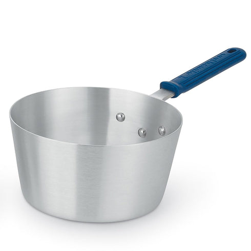 2.75-Quart Wear-Ever Tapered Aluminum Sauce Pan with Silicone Grip, Blue Cool Handle by Vollrath
