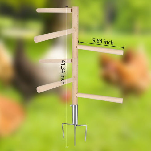 Kalekey 39.4" 6 Extra Large Chicken Perch Toy for Coop, Roosting Bar for Chicken Coop Toys, Chicken Branches Perch