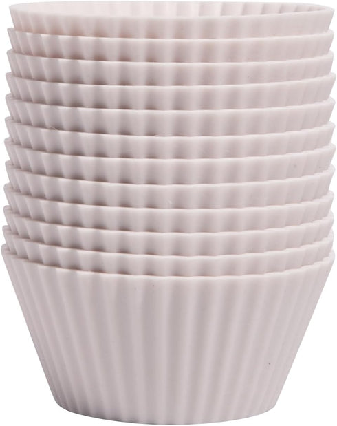 The Silicone Kitchen Reusable Silicone Baking Cups, Non-Toxic, BPA Free, Dishwasher Safe, Regular, Pack of 12, Designer