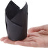 Juvale 100-Piece Bulk Black Tulip Cupcake Liners - 2 x 3.5 Inches Medium Baking Wrappers for Parties & Events