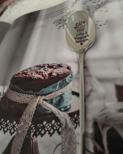 My Yogurt Spoon Gift for Yogurt Lover - Funny Engraved Spoon for Birthday & Christmas Gifts