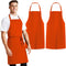Unisex Bib Aprons - 100% Polyester Chef Apron with Extra Long Ties – Cooking Apron for Men and Women