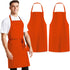 Unisex Bib Aprons - 100% Polyester Chef Apron with Extra Long Ties – Cooking Apron for Men and Women