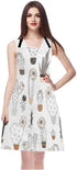 EKOBLA Cactus Aprons with Flower Pots Silhouettes, Waterproof Chef Cooking Kitchen BBQ Adjustable Aprons for Women Men
