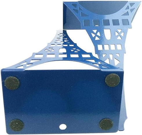 Winterworm Stylish Modern Paris Eiffel Tower Metal Decorative Bookend, Blue, Book Organizer for Home Office