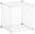 Rubbermaid 3 Piece Stackable Storage Wire Cube Set, Easy Assemble, White, Multi-Use Home Organizer for Closet/Toys