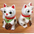 Japanese Maneki Neko Magnetized Ceramic Salt & Pepper Shakers