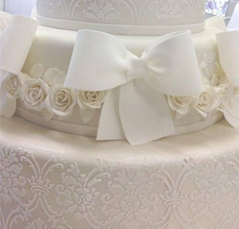 Designer Stencils Royal Damask Cake Foodgrade Stencil, 3.5 x 12.25