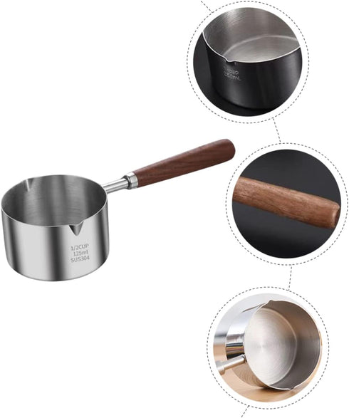 Small Oil Picnic Cookware Pot, Pouring Pot for Seasoning, Melting, and Cooking