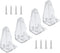 4pcs Hold Down Bracket for 1" Mini Blinds - Bottom Rail Hold Clips, Clear Plastic with Install Screws