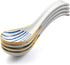 IQCWOOD 6.2-inch Asian Soup Spoons, 4pcs Ceramic Chinese Soup Spoon for Ramen, Pho, Wonton, Dumpling, Miso