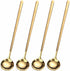 4 PCS 6.7 Inches Long Handle Coffee/Tea Spoons, Gold, Stainless Steel Ice Tea, Espresso Spoons for Stirring