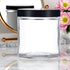 16 oz Large Clear Thick Glass Jar with Black Foam Lined Lid, 4 Pack