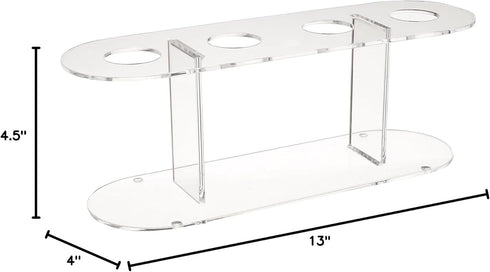 Winco Acrylic 4-Hole Ice Cream Cone Stand, Clear, Medium