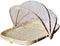 BESTCHANCEUS Hand Woven Bamboo Food Serving Tent Basket - Dustproof, Bug Proof, Rectangle 34CMx29CM for Meals