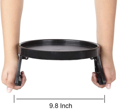 NDL Sofa Armrest Clip Table No-Slip Couch Tray for Drinks, Snacks, Remote, Gamepads, Adjustable Armchair Table