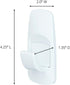 Command 7.5 lb Jumbo Utility Hook, 2 Hooks and 4 Command Strips, Damage Free Hanging Wall Hooks