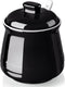 Sugar Bowl with Lid and Spoon, 12 oz Ceramic Sugar Container for Coffee Bar, Modern Kitchen Decor, Black Sugar Jar