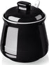Sugar Bowl with Lid and Spoon, 12 oz Ceramic Sugar Container for Coffee Bar, Modern Kitchen Decor, Black Sugar Jar