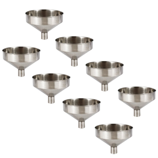 Cosmos Mini Hip Flask Funnel/Wine Pot Filler, Pack of 8 Stainless Steel (Mini Funnel x 8)