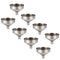 Cosmos Mini Hip Flask Funnel/Wine Pot Filler, Pack of 8 Stainless Steel (Mini Funnel x 8)