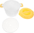 Hemoton Microwave Rice Maker, Round Microwave Food Container for Rice, Pasta, Includes Spoons