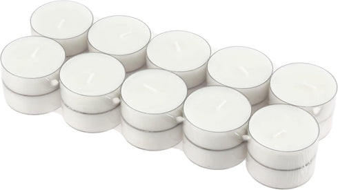 Stonebriar 20 Count Unscented Mega Oversized Clear Cup Tea Light Candles with 9 Hour Burn Time