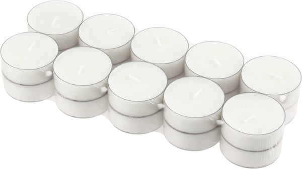 Stonebriar 20 Count Unscented Mega Oversized Clear Cup Tea Light Candles with 9 Hour Burn Time