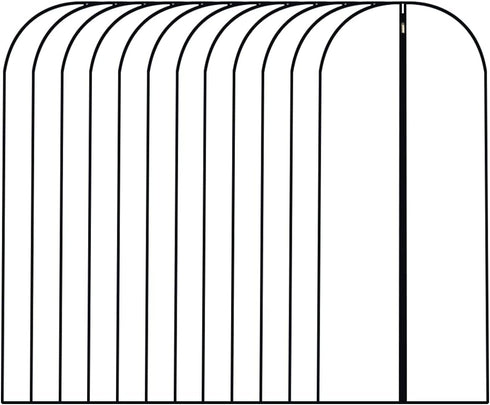 Dress Bags for Hanging Clothes - 12 PCS Transparent Waterproof Dustproof Garment Bags for Long Dresses, Costumes,