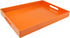 Counter, 11.8*15.7*1.6 Ornage Serving Tray for Coffee Table, Rectangular Plastic Decorative Tray with Handles