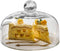 HEMOTON Glass Cake Dome, XL Clear Cloche Cake Display Cover with Knob Handle
