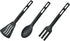 Kitchen Cooking Tools 3Pcs Mini Nylon Kitchen Utensils Set Slotted Turner Solid Spoon Fork Children Dinner Tools (black) by Hengkaising