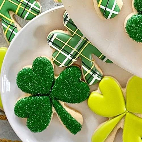 Clover Cookie Cutter Set - 4-Piece St. Patrick's Day Shamrock Metal Cookie Cutters, Irish Holiday Party Supplies,
