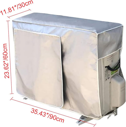 Air Conditioner Covers for Outside Units - 35 x 12 x 24 in, Waterproof Dustproof with Vent Hole