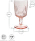 Bormioli Rocco Romantic Colored Crystal Glass Stemware Set of 4, 10.75 Oz, Cotton Candy Pink, Made in Italy.
