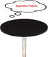 JISEN Fitted Stretchable Cocktail Tablecloth, Round Table Cap 28 Inch, A-Black