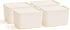IRIS USA Plasti Basket Bin & Lid, Large, 4-Pack Stackable Lidded Storage Organizer Bins for Kitchen, Bathroom, Bedroom,