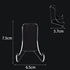 White Small Artwork Display Stand, Clear Acrylic Plate Stable Countertop Holder for Tea, Bricks, Books, Magazines