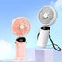 Portable Handheld Fan, USB Rechargeable Mini Desk Fan, 4800mAh, 90° Foldable with LED Display for Indoor Outdoor