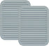 Smithcraft Silicone Trivets Mats for Hot Dishes, Hot Pads for Countertops, Set of 2 in Light Grey