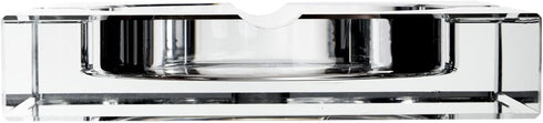 Juvale Glass Crystal Ashtray with 4 Slots for Cigars - Luxury Square Cigarette Holder for Home, Office, Desk (7 x 7 x
