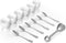Cinf White Ceramic Egg Cups & Cracker Set | Set of 6