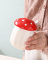 Ceramic Mushroom Shape Sugar Bowl, Spice Jar Seasoning Pot with Lid and Spoon