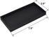DNC Bathroom Counter Tray, 7.9" Silicone Vanity Tray for Soap Dispenser, Kitchen Sink Holder, Black Desk Organizer