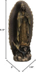 Veronese Design Our Lady Of Guadalupe Virgin Mary Statue, 6 1/8" Cold Cast Resin, Bronze Finish