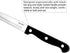 Set of 6 Steak Knives, Black Full-Tang Triple Rivet Serrated Stainless Steel Flatware, 4.5 Inches, Dishwasher Safe