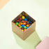 Tianhui Colorful Square Tin Can, Empty Cube Steel Box Storage Container for Treats, Gifts, and Crafts, Green, 2-Small