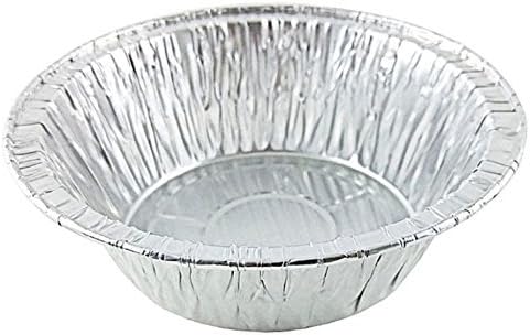 PACTOGO Disposable Aluminum 5 3/4" Meat Pot Pie - Extra Deep Pan Baking Tin, Pack of 25